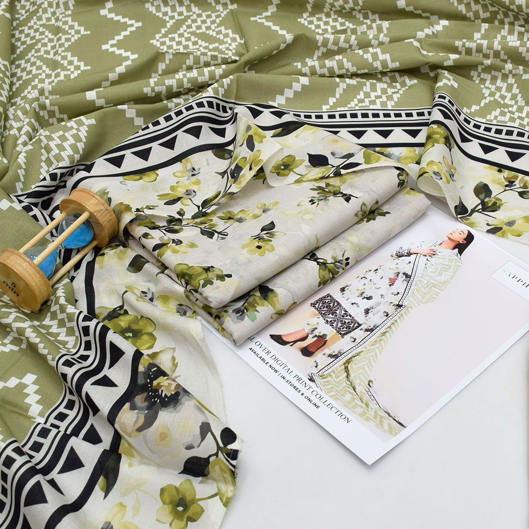 SAPPHIRE PRINTED LAWN SUIT